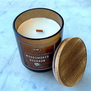 DW HOME CANDLE WOODSMOKED BOURBON WOODEN WICK SCENTED 40 HRS NEW